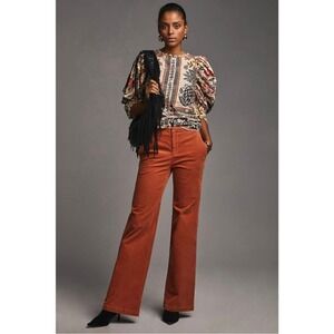 NWT Anthropologie MAEVE Wide Leg Corduroy Trouser Pants Size‎ Large